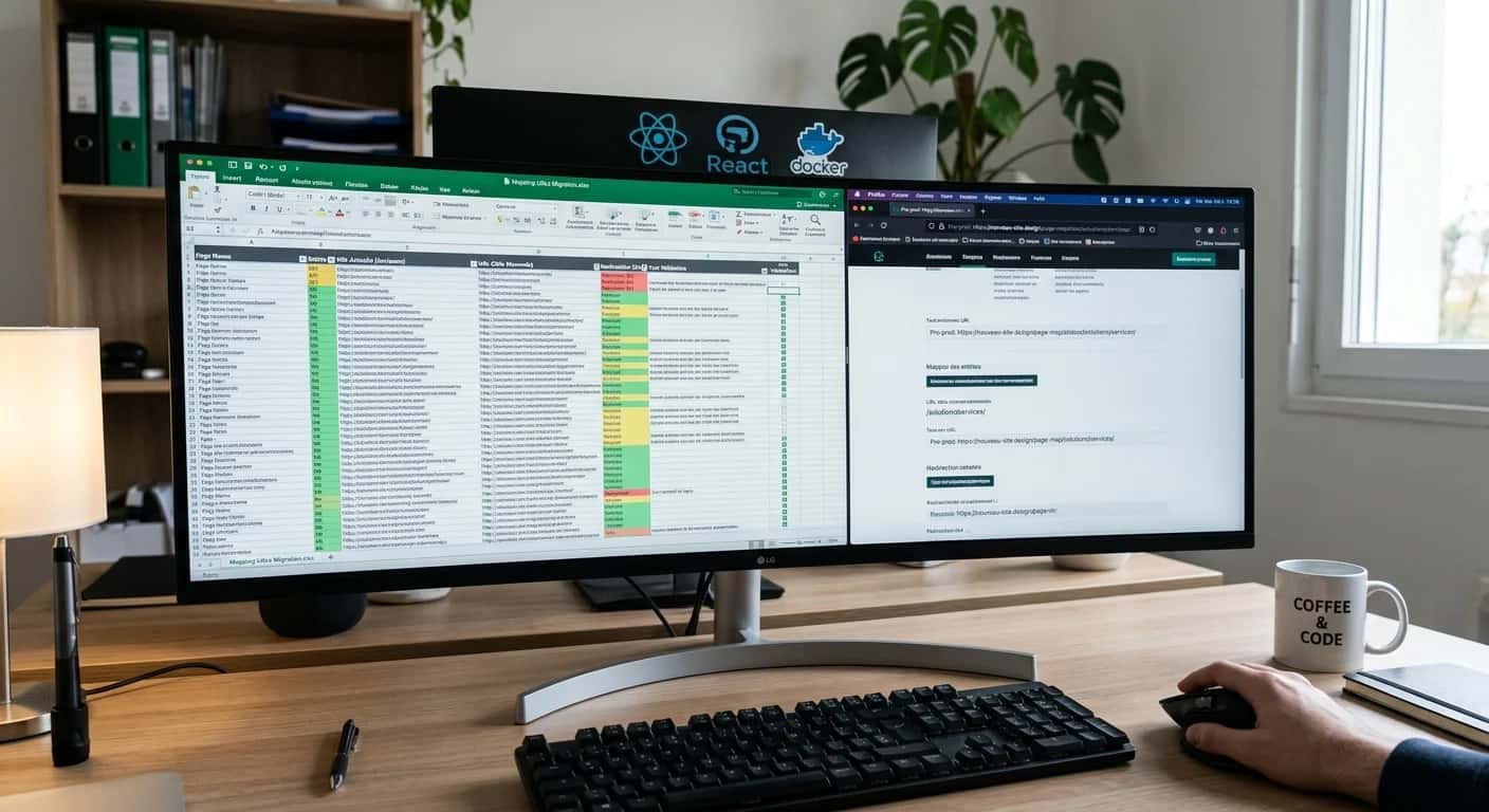 Tableur de correspondance entre anciennes et nouvelles URL pour préparer une migration